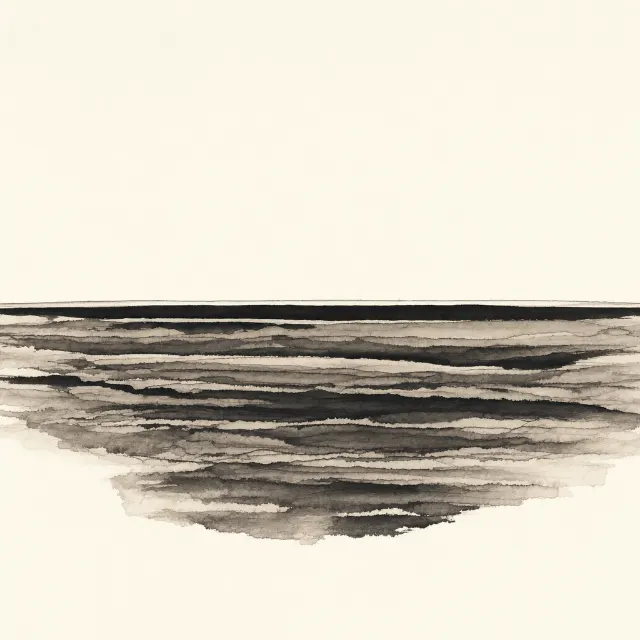 Sumi-e ink wash